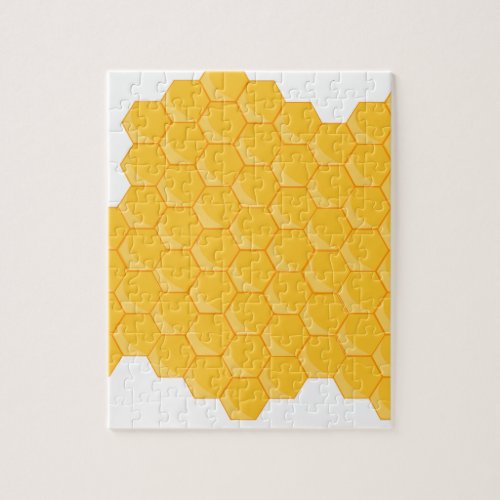 Bee Hive Honeycomb Hexagon Pattern Jigsaw Puzzle