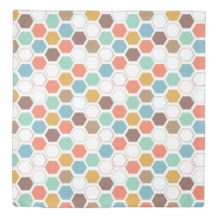 Bee Hive Module Pattern Duvet Cover