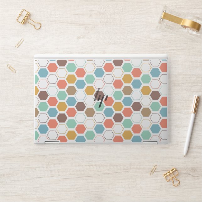 Bee Hive Module Pattern HP Laptop Skin (Desk)