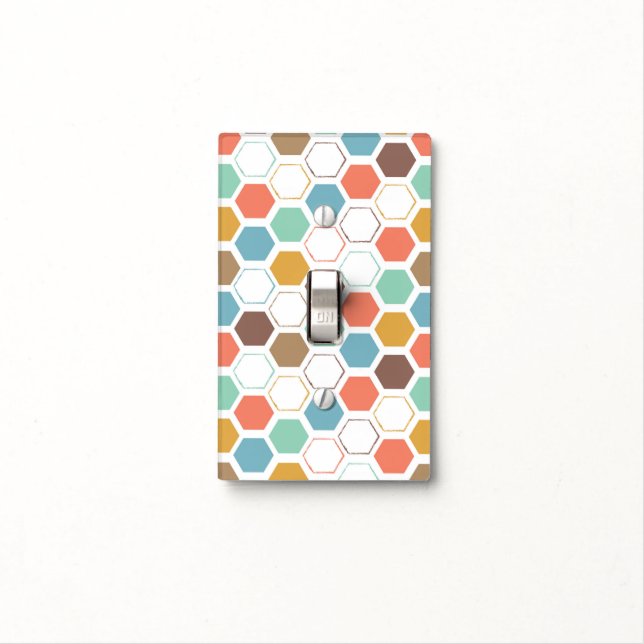 Bee Hive Module Pattern Light Switch Cover (In Situ)