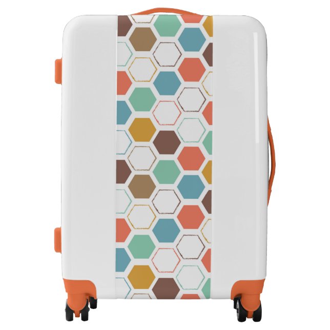 Bee Hive Module Pattern Luggage (Front)