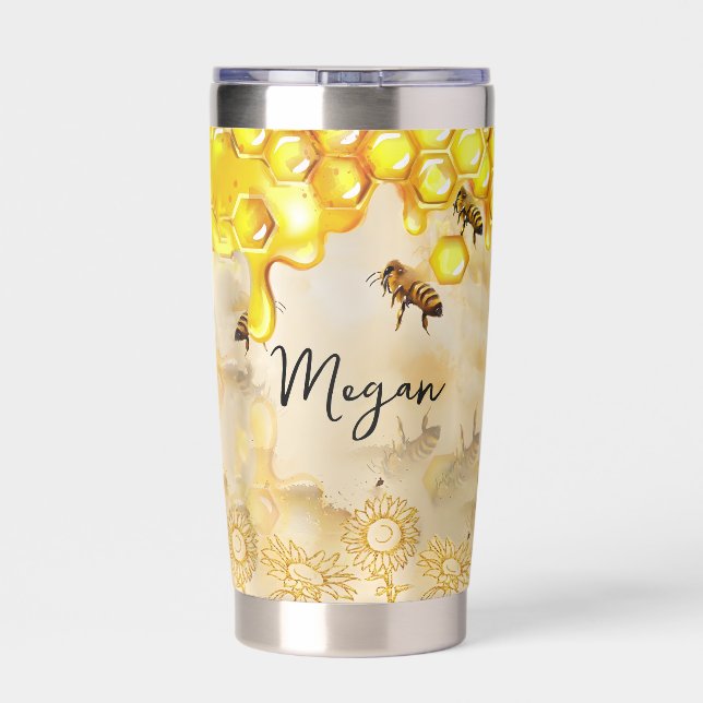 Bee Hive Personalized Let It Bee Stainless Steel  Insulated Tumbler (Back)