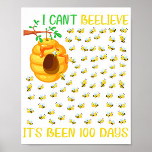 Bee Hive Tree 100 Days Of School Teacher Boy Girl Poster