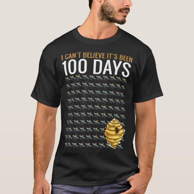 Bee Hive Tree 100 Days Of School Teacher Boys T-Shirt (Front)