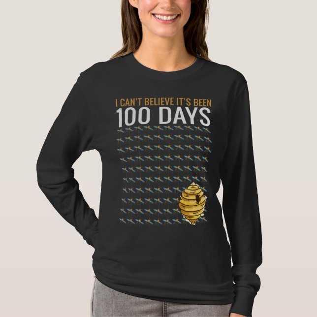 Bee Hive Tree 100 Days Of School Teacher Boys T-Shirt (Front)