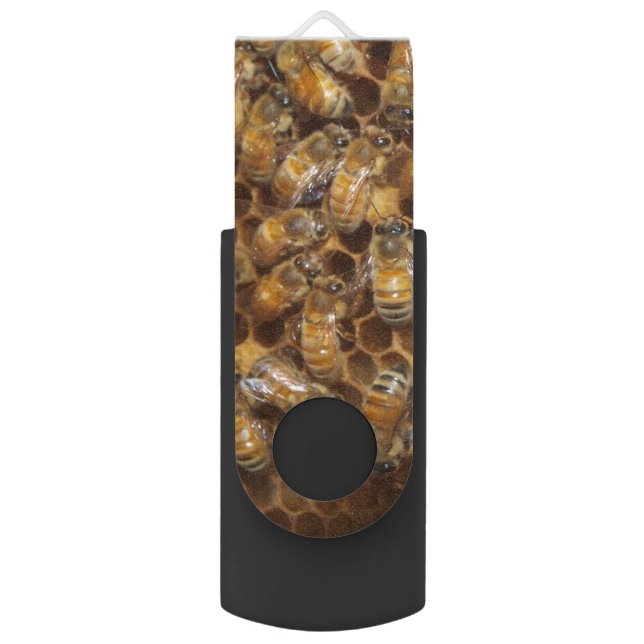 Bee Hive USB Flash Drive (Back (Vertical))