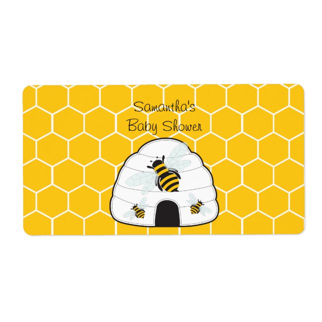 Bee Hive Water Bottle Label (Front)