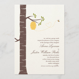 Bee Hive Wedding Invitation