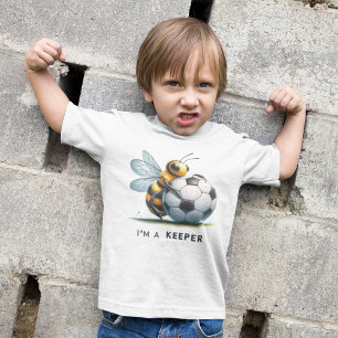 Bee Holding Soccer Ball Artwork T-Shirt