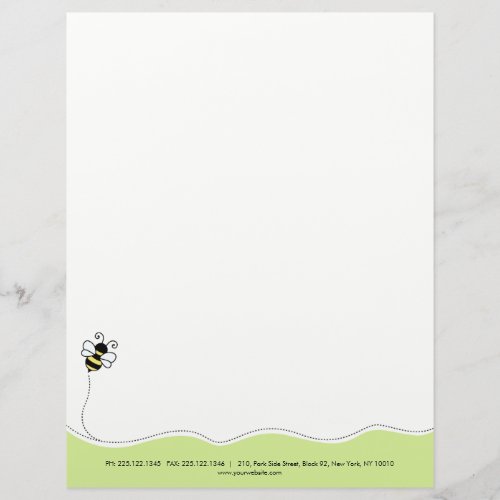 Bee  honey bee  bumble bee letterhead