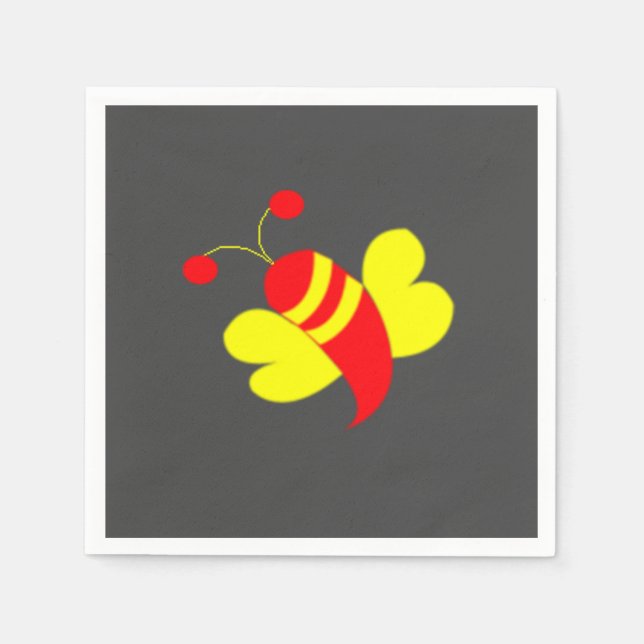 Bee Honey Bee Bumble Bee Party  Napkins (Front)