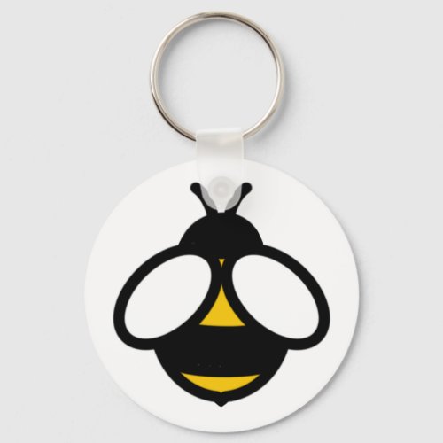 Bee honey bee bumblebee simple bee graphic  keychain