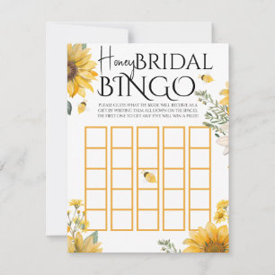Bee Honey Bridal Shower Bingo Game Note Card