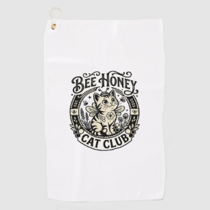 Bee Honey Cat Funny Cat Graphic - Bee Honey Cat Cl Golf Towel