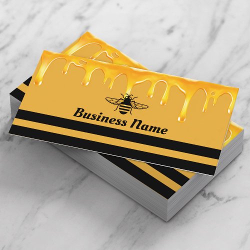 Bee Honey Dripping Beekeeping Business Card
