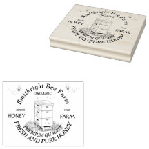 Bee Honey Farm With Hive