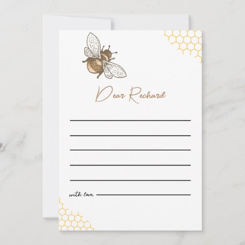 Bee Honey First Bee-day Time Capsule Card