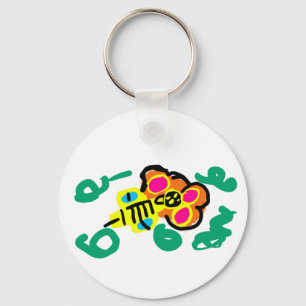 Bee honey flower keychain