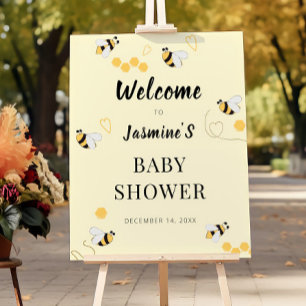 Bee Honey Gender Neutral Baby Shower Welcome Foam Board