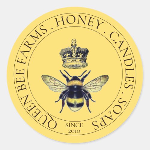 Bee Honey Product Label