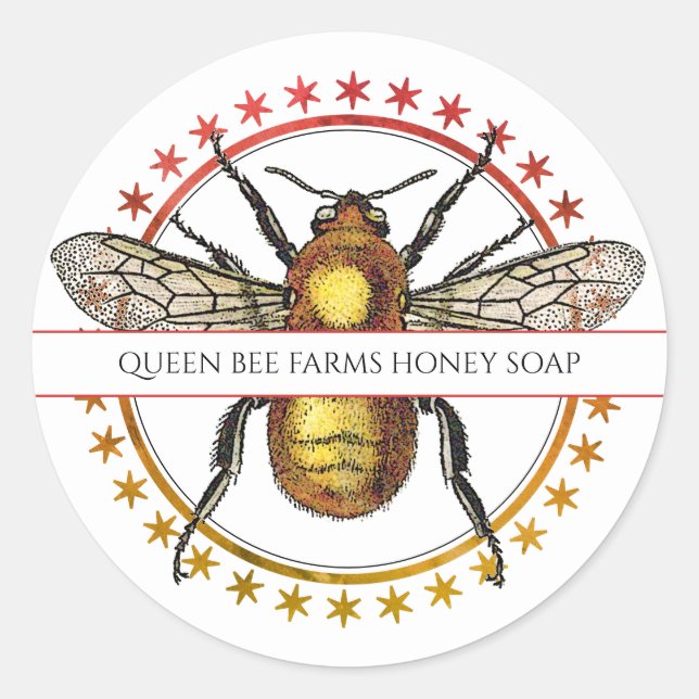 Bee Honey Soap Maker Golden Product Label (Front)