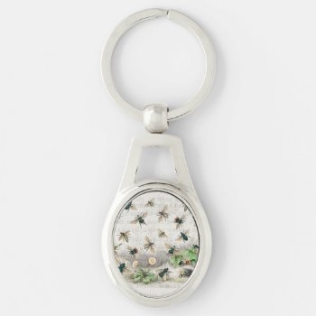 Bee Honey Worker Queen Bees Antique  Keychain by antiqueart at Zazzle