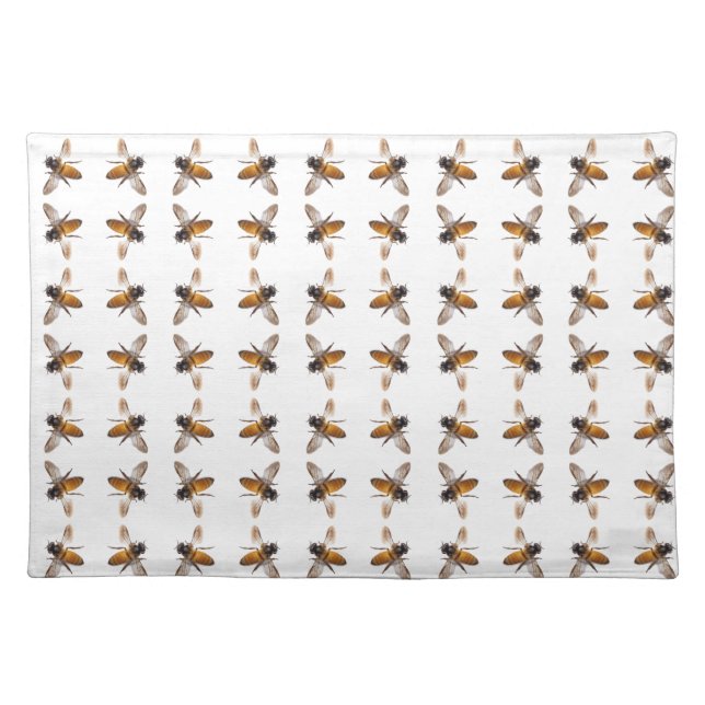 Bee honeybee bumblebee bee pattern cloth placemat (Front)