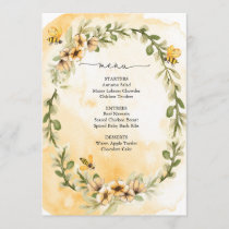 Bee Honeybee Floral  Menu