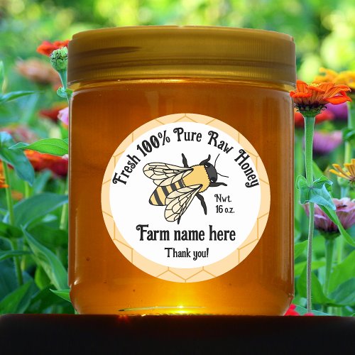 Bee Honeycomb Beekeeper Honey Farm Sticker