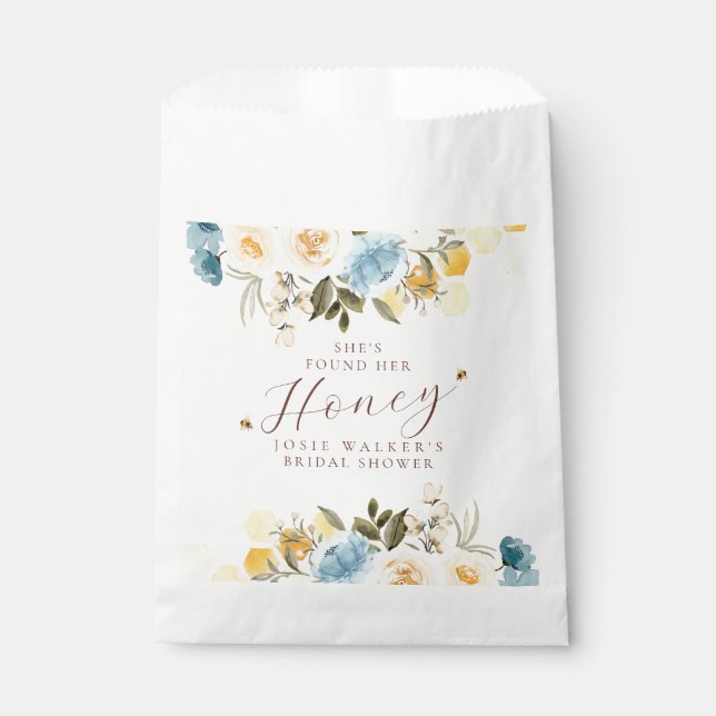 Bee Honeycomb Bridal Shower Favor Bag (Front)