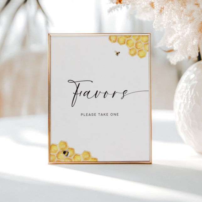 Bee Honeycomb Bridal Shower Favors Poster (Creator Uploaded)
