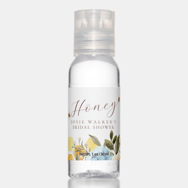 Bee Honeycomb Bridal Shower Hand Sanitizer (Front)