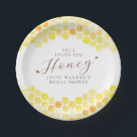 Bee Honeycomb Bridal Shower Paper Plates<br><div class="desc">Make your wedding shower buzz with excitement by using these beautiful paper plates! Featuring honeycomb and bee accents,  these plates are perfect for adding a touch of whimsy to your special day.</div>