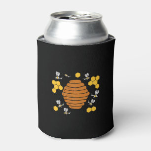 Bee Honeycomb Can Cooler