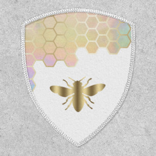 bee honeycomb design patch