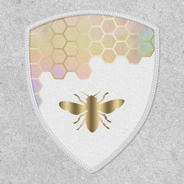 bee honeycomb design patch (Front)