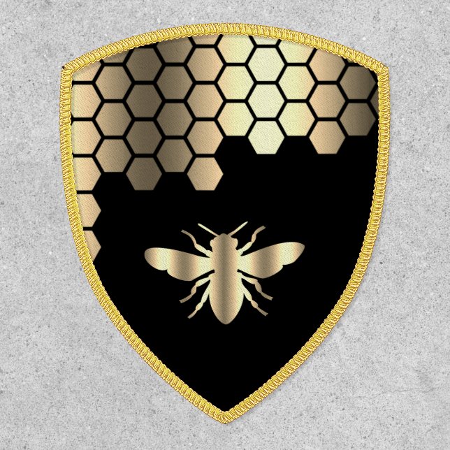 bee honeycomb logo patch (Front)