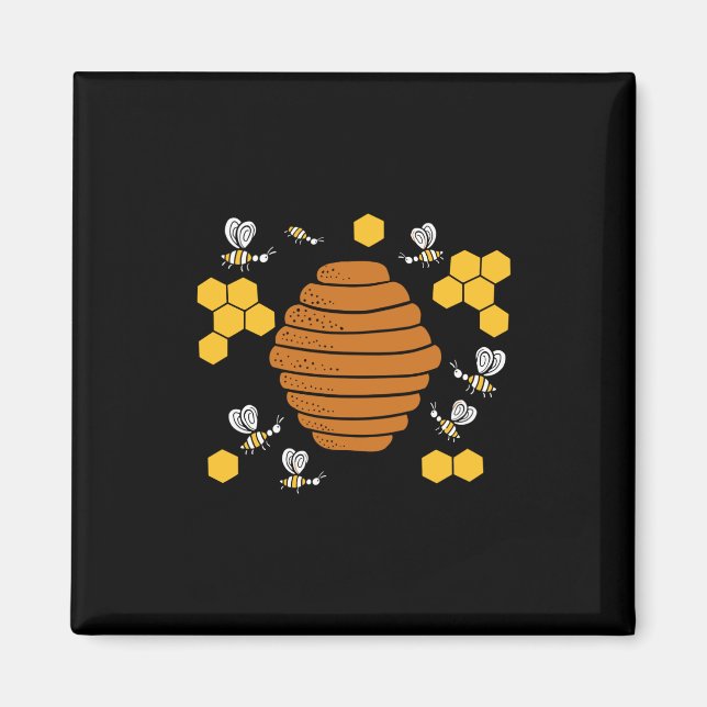 Bee Honeycomb Magnet (Front)