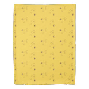 Bee Honeycomb Pattern Duvet Cover