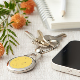 Bee Honeycomb Print Keychain