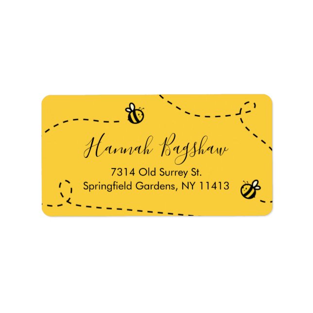 Bee Honeycomb Return Address Labels (Front)