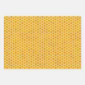 Bee Honeycomb Wrapping Paper Set of 3 (Front 2)