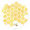 Bee honeycomb yellow sticker