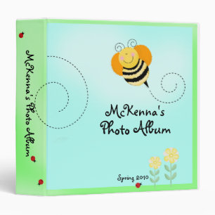 Bee Hop Bumble Bee Spring Baby Photo Album 3 Ring Binder
