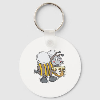 bee hugging honey keychain