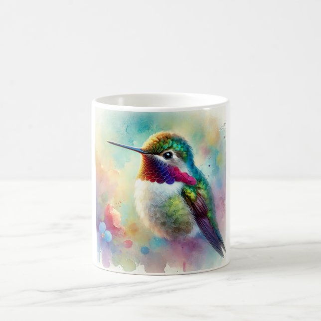 Bee Hummingbird 020924AREF120 - Watercolor Coffee Mug (Center)