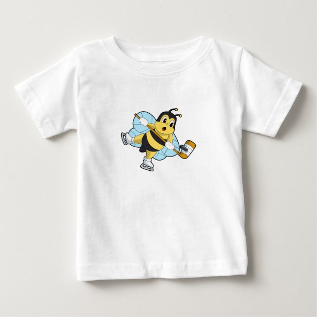 Bee Ice hockey Ice hockey stick Baby T-Shirt (Front)