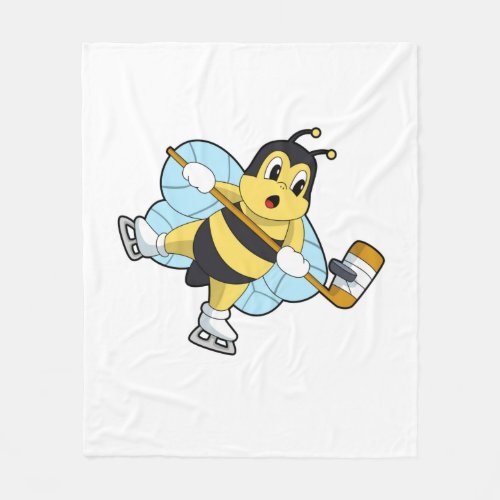 Bee Ice hockey Ice hockey stick Fleece Blanket