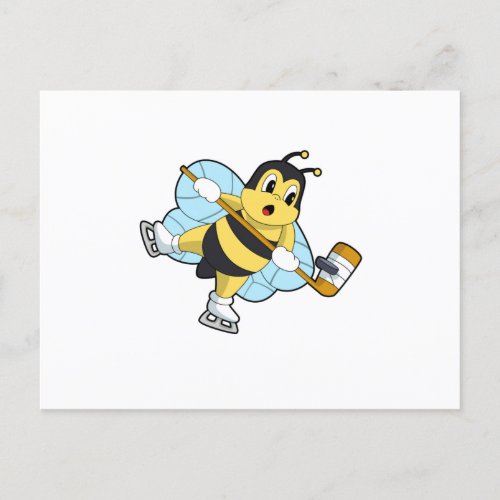 Bee Ice hockey Ice hockey stick Postcard