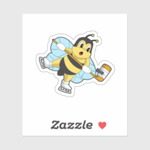 Bee Ice hockey Ice hockey stick Sticker
